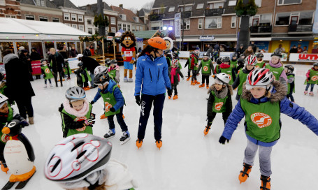 Schaatsles van een topper     2