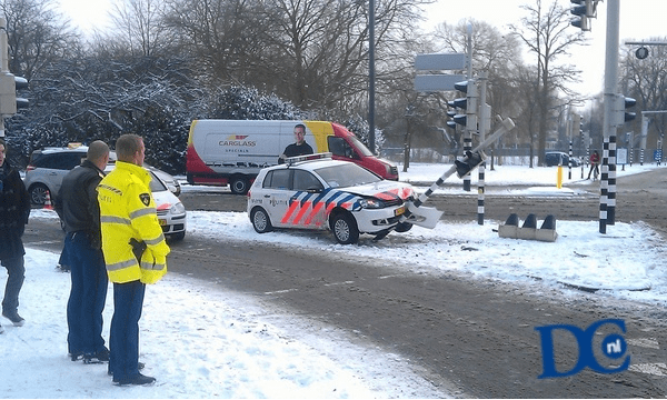 Politiewagen in de prak
