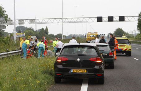 Motorrijder ernstig gewond bij ongeluk op A163