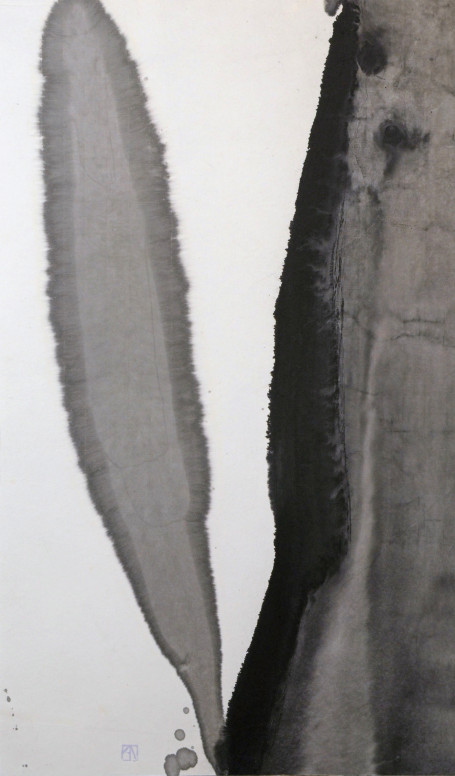 Arnold Niessen, “Loot“, sumi op papier 2014, 70 x 41 cm