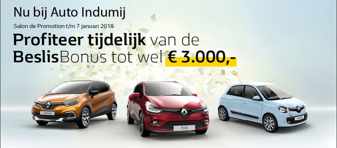 Salon de Promotion bij Renaultdealer Auto Indumij