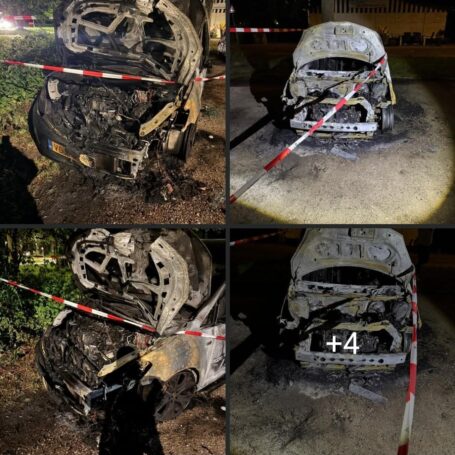 Twee auto’s volledig uitgebrand op parkeerterrein in Dordrecht